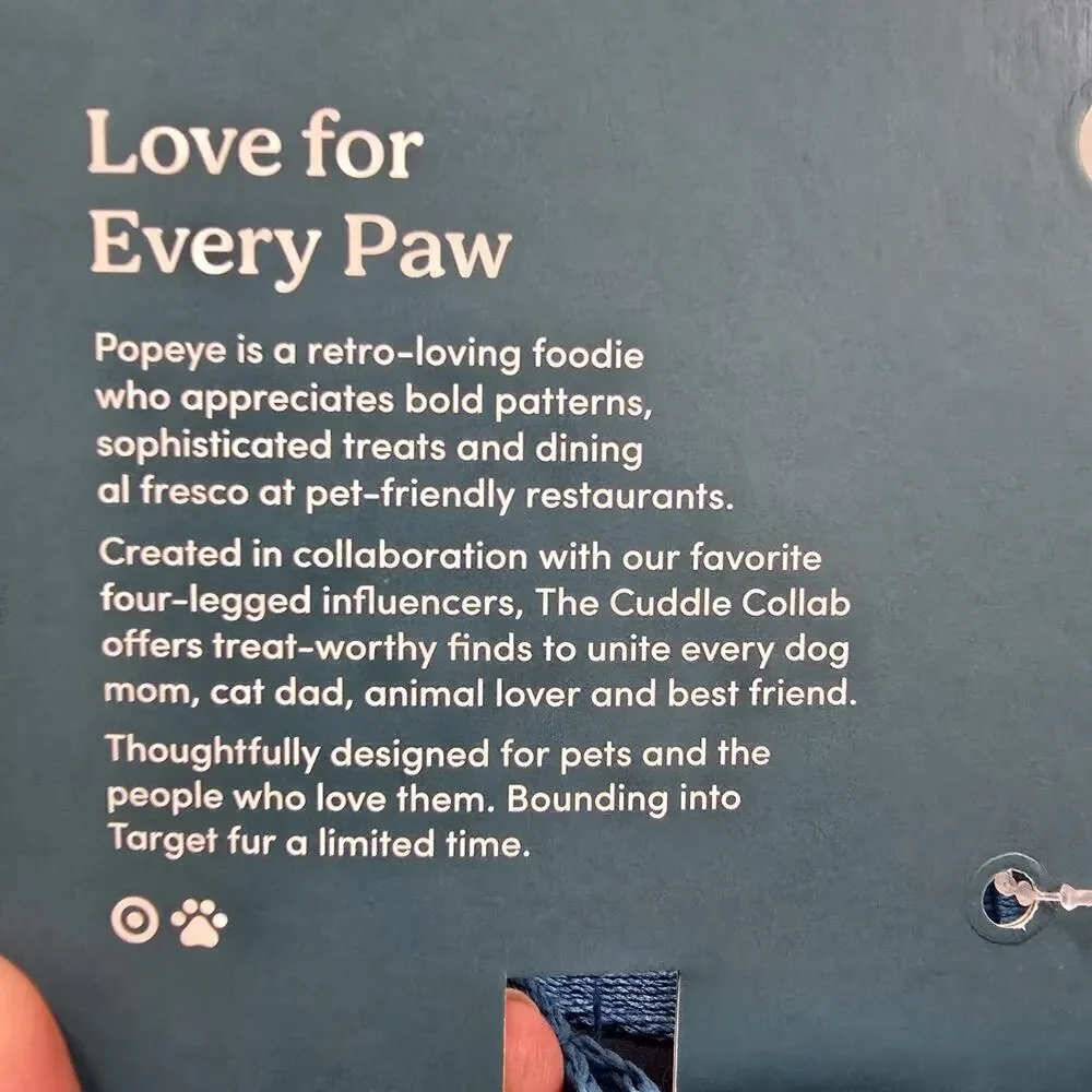 The Cuddle Collab with Popeye Travel Pet Feeding Set 3 Piece, Blue